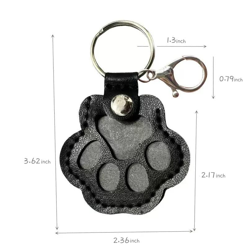 Cute Pets Fur Memory Charm – Paw-Shaped Charm for Collecting Pet Fur, Memorial Gift for Cat or Dog Lovers, Keychain or Necklace Decoration