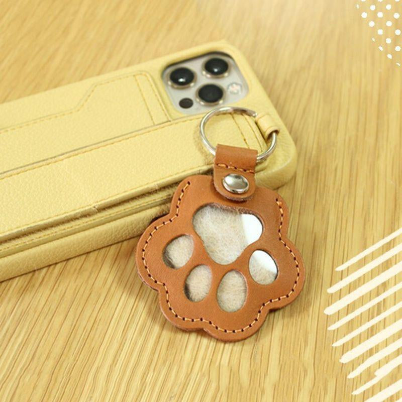 Cute Pets Fur Memory Charm – Paw-Shaped Charm for Collecting Pet Fur, Memorial Gift for Cat or Dog Lovers, Keychain or Necklace Decoration