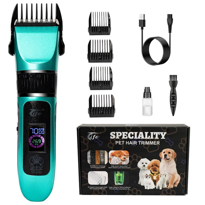 Rechargeable Pet Hair Trimmer Kit, Pet Body Hair Trimmer, Cordless Quiet Cat&Dog Trimmer for Grooming With, Pet Grooming Tool,Cat&Dogstuff,Waterproof, Low Noise Pet Shaver,For Thick Hair Grooming#Tiktokshopholidayhaul