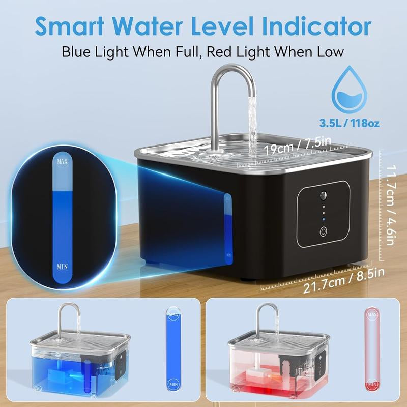 【10,000+ Favorited!】Cat Water Fountain, Flowing Water for Pets to Drink, Quiet Cat Water Dispenser, Automatic Circulating Pet Drinking Fountain for Cats and Dogs, Encourages Hydration