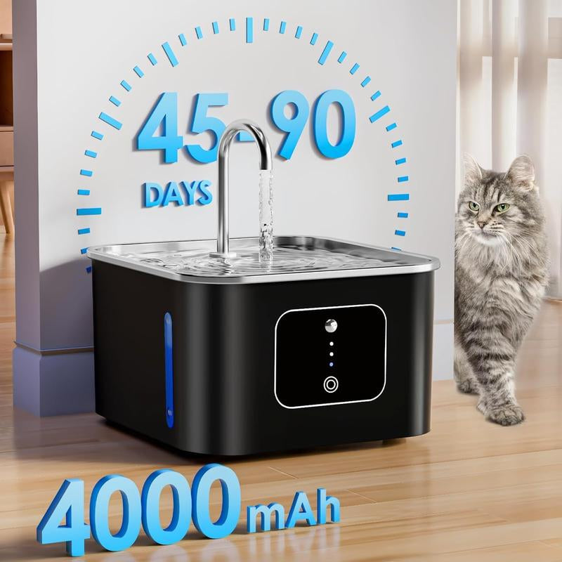【10,000+ Favorited!】Cat Water Fountain, Flowing Water for Pets to Drink, Quiet Cat Water Dispenser, Automatic Circulating Pet Drinking Fountain for Cats and Dogs, Encourages Hydration
