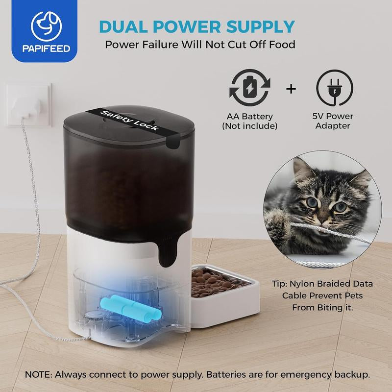 【Newyear2026】5G Wifi Automatic Cat Feeders: Smart Automatic Cat Food Dispenser with Slow Feeding Mode, Detachable for Easy Cleaning, Pet Feeder with Alexa, 1-30 Meals per Day for Multiple Pets (6L/25 Cup) #Tiktokshopfalldealsforyou