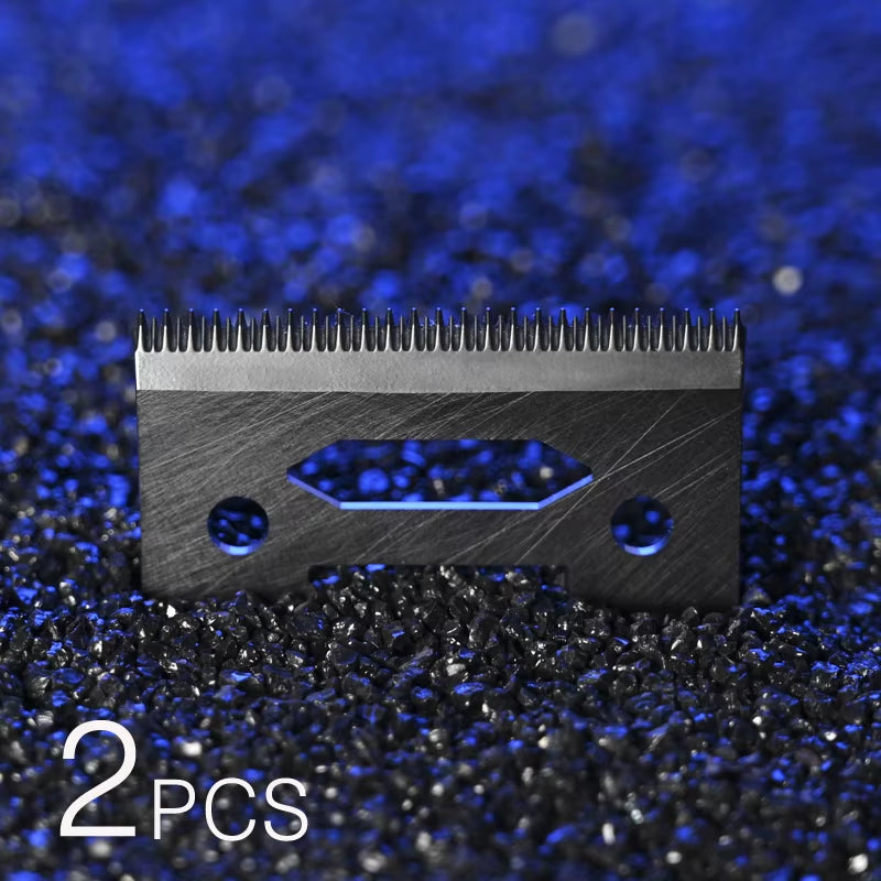 2/10 2-Hole Stagger-Tooth Ceramic Movable Blade with Box for Cordless Clipper Replaceable Blade White Black Golden Color