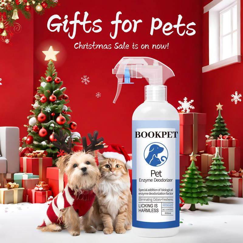 BOOKPET Animal Odor Eliminator Spray-Ready to Use Pet Odor Remover -Secretions, Spray, Feces & Urine Odor Removal – for Dog & Cat -Stain Remover Spray for Carpet, Upholstery, Hardwood, Spot Cleaning-Pure Osmanthus Scent