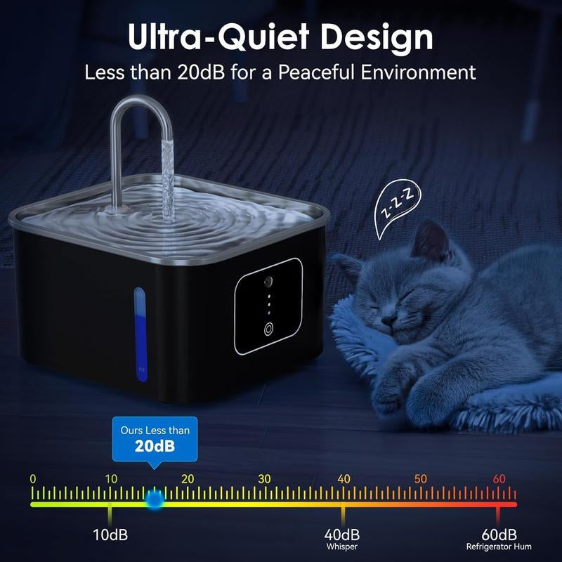 【10,000+ Favorited!】Cat Water Fountain, Flowing Water for Pets to Drink, Quiet Cat Water Dispenser, Automatic Circulating Pet Drinking Fountain for Cats and Dogs, Encourages Hydration