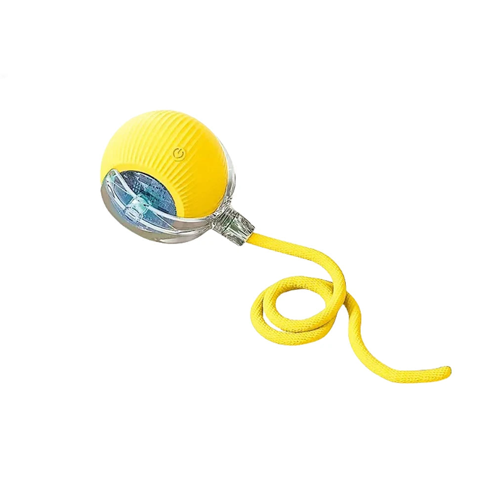 Automatic Rolling Ball with Tail Lamp USB Rechargeable Smart Interactive Cat Ball Toy for Cats Pet Dog Accessories 고양이 장난감