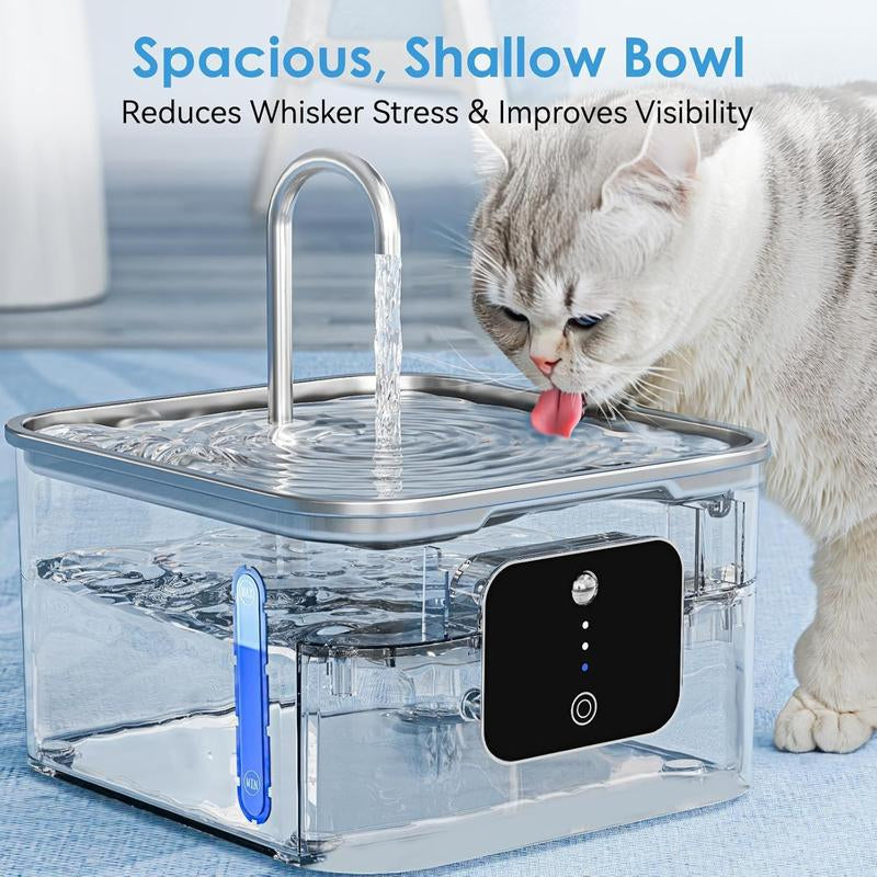 【10,000+ Favorited!】Cat Water Fountain, Flowing Water for Pets to Drink, Quiet Cat Water Dispenser, Automatic Circulating Pet Drinking Fountain for Cats and Dogs, Encourages Hydration