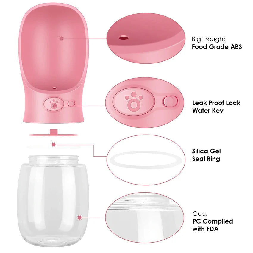 Portable Dog Water Bottle & Bowl