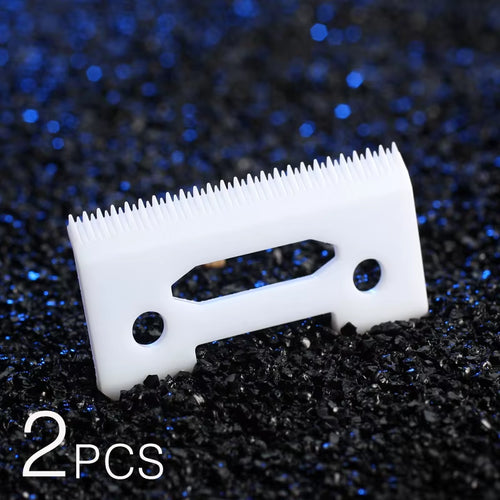 2/10 2-Hole Stagger-Tooth Ceramic Movable Blade with Box for Cordless Clipper Replaceable Blade White Black Golden Color