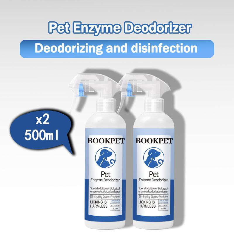 BOOKPET Animal Odor Eliminator Spray-Ready to Use Pet Odor Remover -Secretions, Spray, Feces & Urine Odor Removal – for Dog & Cat -Stain Remover Spray for Carpet, Upholstery, Hardwood, Spot Cleaning-Pure Osmanthus Scent
