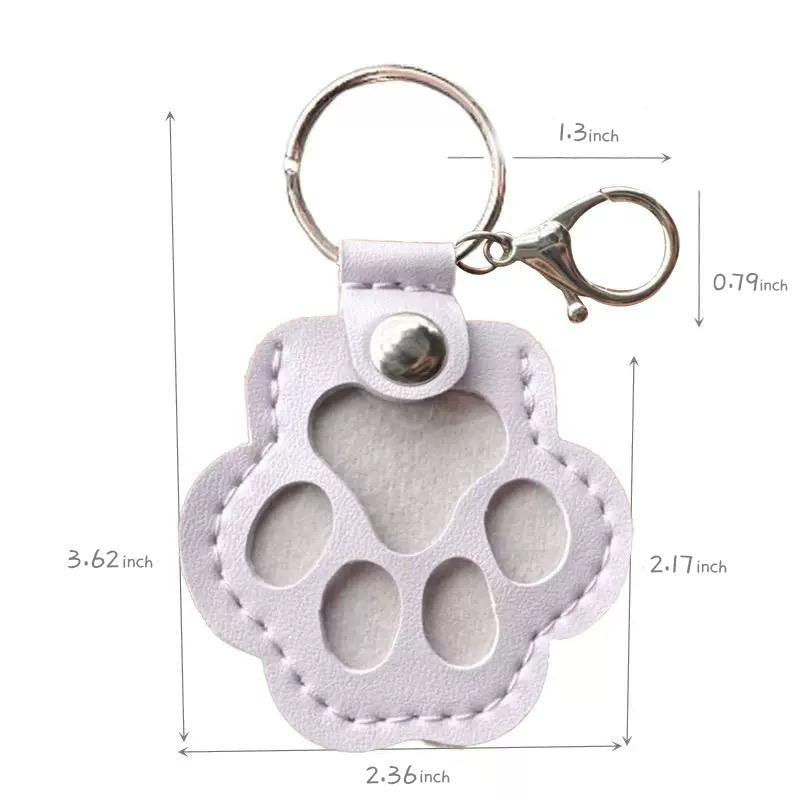 Cute Pets Fur Memory Charm – Paw-Shaped Charm for Collecting Pet Fur, Memorial Gift for Cat or Dog Lovers, Keychain or Necklace Decoration